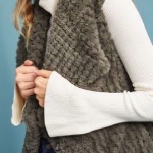 Anthropologie Faux Fur Vest